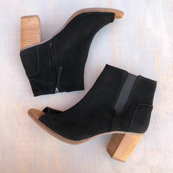 Toms Shoes - Toms Majorca perforated suede booties 12 black